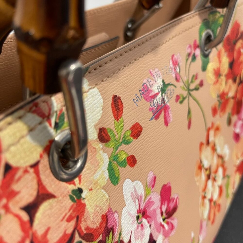 Gucci Bamboo Blooms Floral Shopper Tote (143107) - Picture 11 of 16